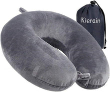 life hall Travel Pillow - Memory Foam Neck Pillow Support Pillow,Luxury Compact & Lightweight Quick Pack for Camping,Sleeping Rest Cushion (Gray)