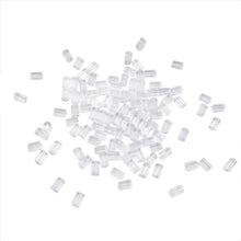 TOAOB 100pairs Earring Safety Backs Clear Rubber Earrings Stoppers 3x3mm for Earrings Making