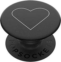 PopSockets: PopGrip Expanding Stand and Grip with a Swappable Top for Phones & Tablets - White Heart Black