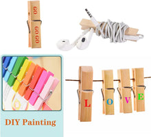 Clothes Pegs Pack of 80 Washing Pegs Heavy Duty Spring Bamboo Laundry Pegs for Washing Lines Laundry Pegs for Arts & Crafts/Card/Pictures Holders Hanging,Non Slip Laundry Pegs Fits Any Clothesline