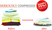 HEAVY DUTY 5 VACUUM STORAGE BAGS by Gorilla Bags, Extra Large 100x80cm. Extra Strong 110 Microns. For Clothes, Bedding, Duvets, Towels, Curtains and More. Double Zip Seal & Unique Turbo Valve Keeps Items Compressed For Longer