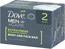 Dove Men Plus Care Extra Fresh Body and Face Bath Bar - 2 ea by Dove