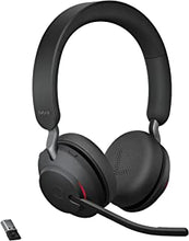 Jabra Evolve2 65 Wireless PC Headset – Noise Cancelling UC Certified Stereo Headphones With Long-Lasting Battery – USB-A Bluetooth Adapter – Black