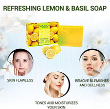 Vaadi Herbals Organic Body Soap Bar Lemon Basil Detoxifies Tones Brightens Skin 3 X 75 Gm