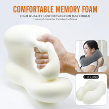 Travel Pillow Memory Foam Neck Pillow Lightweight Quick Pack for Airplane Train Car Neck Support Pillow for Travel Camping