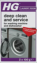 HG Deep Clean and Service for Washing Machines & Dishwashers, Professional Standard Cleaner & Descaler for Home Laundry & Kitchen Cutlery/Plate Cleaning Appliances – 2 x 100g (248020106)