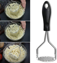 PALVIHOME Potato Masher with Non Slip Heat Resistance Handle and Large Round Press Plate for Vegetable Fruits and Baby Food Sturdy & Easy to Use for Cooking and Kitchen Gadget