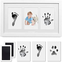 PewinGo Baby Handprint and Footprint Kit, Baby Framed Photo Kit with 100% Clean-Touch Ink Pad for Newborn Baby, Perfect baby gift