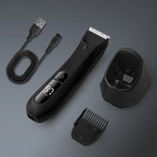 Body Hair Trimmer Men, Ball Trimmer Men Electric Groin Hair Rechargeable Body Groomer with LED Light for Private Parts & Pubic Hair Waterproof Wet and Dry Razor