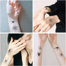 Spider Temporary Tattoo 20 Sheets Halloween Spider Tattoos Halloween Theme Tattoos Waterproof Black Widow Spider Webs Face Tattoos Stickers for Halloween Cosplay Costume Makeup Party