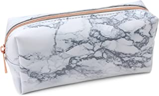 Fashion Stationery White Marble Pencil Case for Women Girls Teenagers Make Up Bags Ladies Cosmetic Bag or Gifts for Her