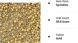 Gold Metallic Sprinkles cupcake cake toppers pearls balls metallic 100s and 1000s wedding decoration cakes cupcakes topper BILLIONAIRE