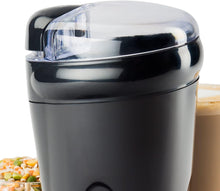 Andrew James Electric Coffee Grinder, Seed, Bean, Nuts, Fine Spice Grinders, Black or Red, 70g, 150W, Includes Cleaning Brush (Black)