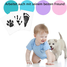 Norjews Baby Handprint and Footprint Ink Kit, 3 x Baby Handprint Ink Pads with Clean-Touch, 6 x Imprint Cards, Pet Paw Print, Inkless Print Kit Safe Non Toxic for Baby Hand and Feet, Family Keepsake