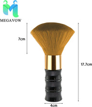 MEGAVOW Hairdresser Neck Brushe, Neck Duster, Professional Barbers Brush Cleaning Hairbrush Salon Hairdressers Accessories for Face, Neck (Yellow)