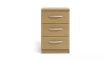 Hallingford 3 Drawer Bedside Table - Oak Effect