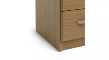Hallingford 3 Drawer Bedside Table - Oak Effect