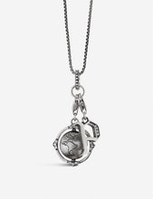 Globe sterling-silver charm