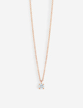 18ct rose-gold diamond pendant necklace
