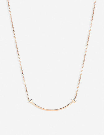 Tiffany T smile pendant in 18k rose-gold, mini