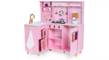 Chad Valley Wooden Kitchen with Breakfast Bar - Pink