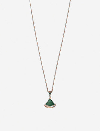 Divas’ Dream 18ct rose-gold, malachite and diamond necklace
