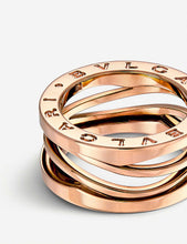 B.zero1 Zaha Hadid three band 18ct pink-gold ring