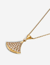 Divas’ Dream 18kt pink-gold necklace with pavé diamonds