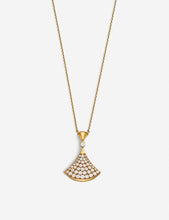 Divas’ Dream 18kt pink-gold necklace with pavé diamonds