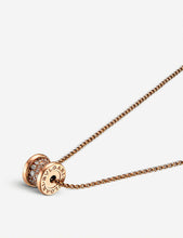 B.zero1 mini 18kt pink-gold and diamond necklace