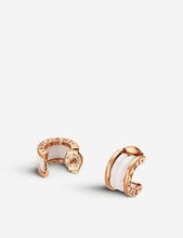 B.zero1 18kt pink-gold and ceramic earrings