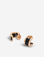 B.zero1 18kt pink-gold earrings with black ceramic