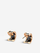 B.zero1 18kt pink-gold earrings with black ceramic