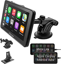 2022 Newest Wireless Apple Carplay & Android Auto, Carpuride 7 Inch Full HD Touch Screen Portable Car Radio Receiver, Car Stereo with Mirror Link, Google, Bluetooth, Dashboard installation