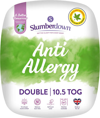 Slumberdown Anti Allergy Double Duvet 10.5 Tog All Year Round Duvet Double Bed