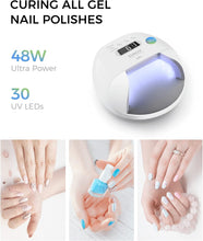UV Led Nail Lamp 48W SUNUV UV Light for Gel Nails with Double Power Design,4 Timer Setting, Lcd Display,Painless Curing,Over-Temperature Protection SUN7