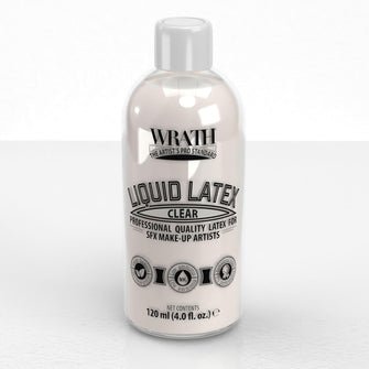 WRATH Clear Liquid Latex - Professional, special fx make-up for Halloween, Skin Safe (120ml)