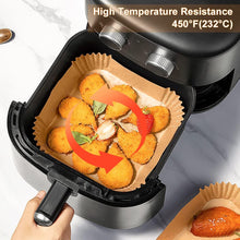 SHWAN Air Fryer Liners 100 Pcs7.9inchSquare Parchment Paper Liners Disposable Air Fryer Accessories Non-Stick, Oil-Proof,Water-Proof, Food Grade Baking Paper forDual Zone Air Fryer,Steamer, Microwave