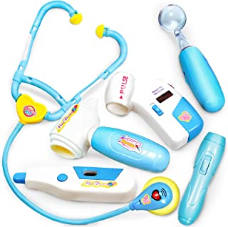 BUYGER Doctors Medical Play Set for Kids Educational Toys Gifts for 3 Year Olds, Childrens Doctor Game, Blue