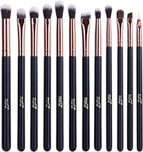 MSQ 12pcs Pro Smoky Eye Makeup Brushes Set, Synthetic Eyeshadow Brushes Eye Makeup Brush Set Concealer Eyebrow Eyeliner Eyeshadow Blending Cosmetics Brushes Rose Gold