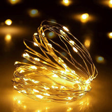 Roxemire Led String Lights, 100 LEDs 10m Decorative Fairy Battery Powered String Lights, Copper Wire Light for Bedroom,Wedding(33ft/10m Warm White)