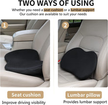 Livtribe Car Seat Cushion - Memory Foam Car Seat Pad - Sciatica & Lower Back Pain Relief - Car Seat Cushions for Driving - Road Trip Essentials for Drivers(Black)