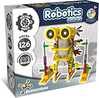 Science4you - Betabot Robot Building Kit for Kids 8-14 Years - Build Your Own Robot with this Construction Kit, Robotics Kit with 126 Pieces, Educational Toys for 8 Year Olds, Stem Toys Age 8+