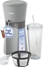 Breville Iced Coffee Maker  Plus Coffee Cup with Straw  Ready in Under 4 Minutes  Grey [VCF155]