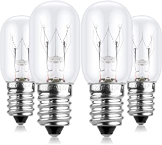 [4 Pack] BROTOU T20 15W Incandescent Bulb, 220V-240V 2700K SES E14 Warm White Bulbs for Oven, Sewing Machine, Salt Lamp, Fridge