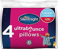 Silentnight Deluxe Ultrabounce Pillows 4 Pack – Pack of 4 Medium Support Pillows for Back, Front and Side Sleepers with Deluxe Dupont Fibres Ensuring Superior Comfort – Machine Washable