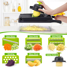 TELANKS Vegetable Chopper, 15 in 1 Mandoline Veg Chopper and Dicer, Food Chopper, Chopper for Salad Onion Veg Garlic Potato, Kitchen Multifunctional Vegetable Cutter (Gray)