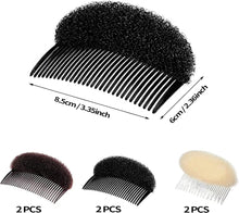 PMELCXD 6 Pieces Bump It Up Volume Hair Base Set Sponge Styling Insert Braid Tool Hair Bump Up Comb Clip Bun Hair Pad Accessories for Women Girls DIY Hairstyle