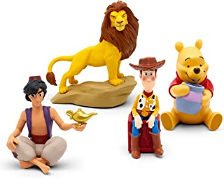 Tonies Disney Collection Bundle Incl. 4 Characters: Aladdin, Winnie The Pooh, Toy Story - Woody, and The Lion King, Audio Story and Songs for Kids for Use with Toniebox Music Player (Sold Separately)