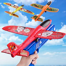 3 Pack Airplane Launcher Toys,Foam Throwing Glider Plane with Catapult Gun，Foam Glider Catapult Plane Toy for Kids, Outdoor Flying Toys Birthday Gifts for 4 5 6 7 8 9 10 11 12 Year Old Boys Girls